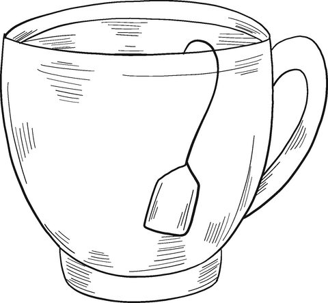 Cup of tea coloring page free printable coloring pages