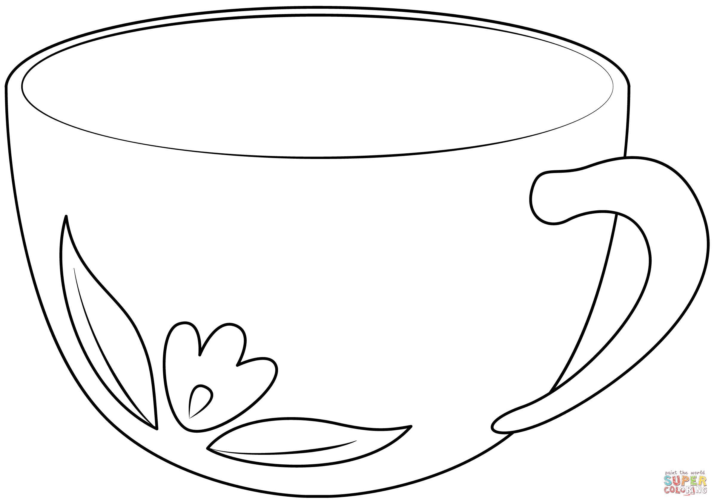 Teacup coloring page free printable coloring pages