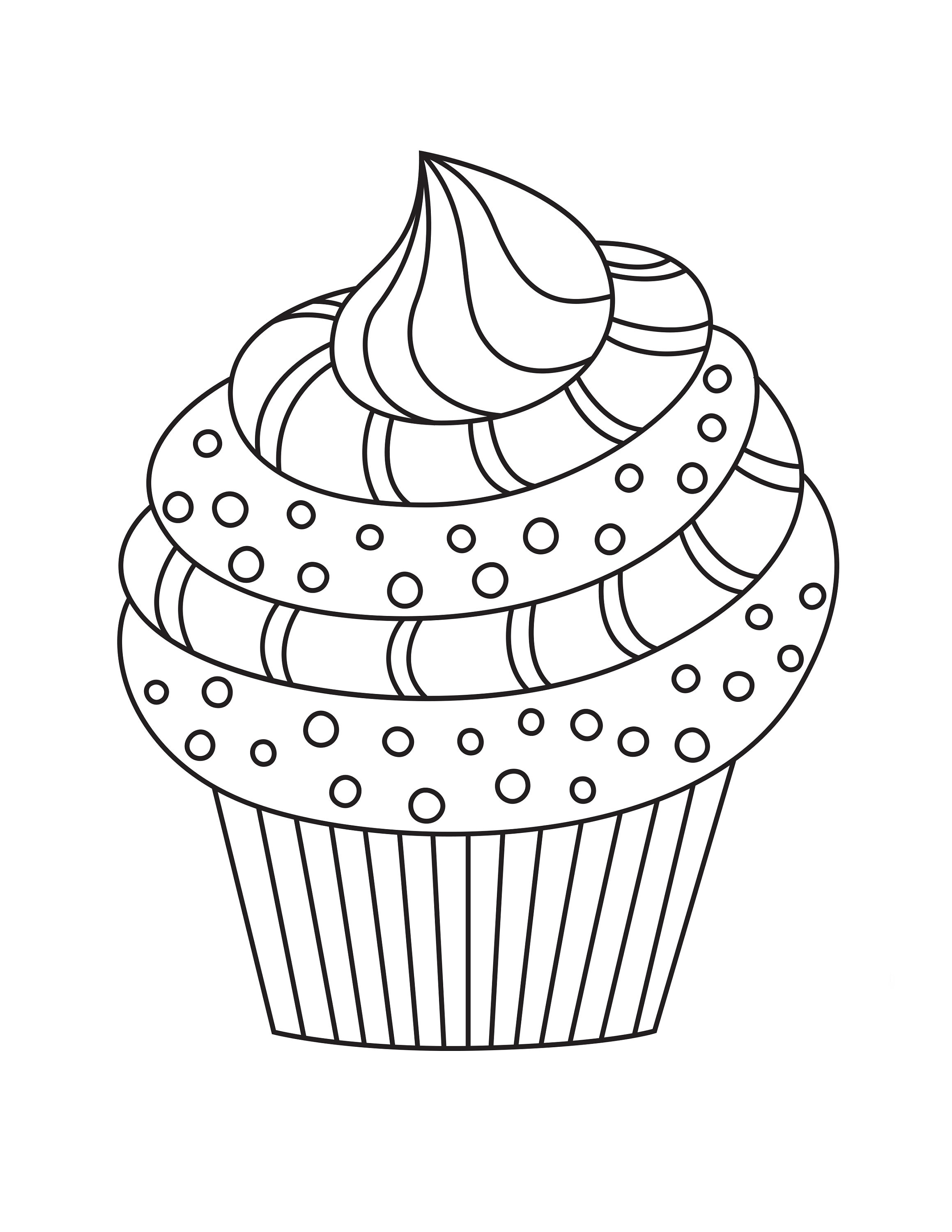 Cute cupcake coloring pages for kids cute printable coloring pages for children