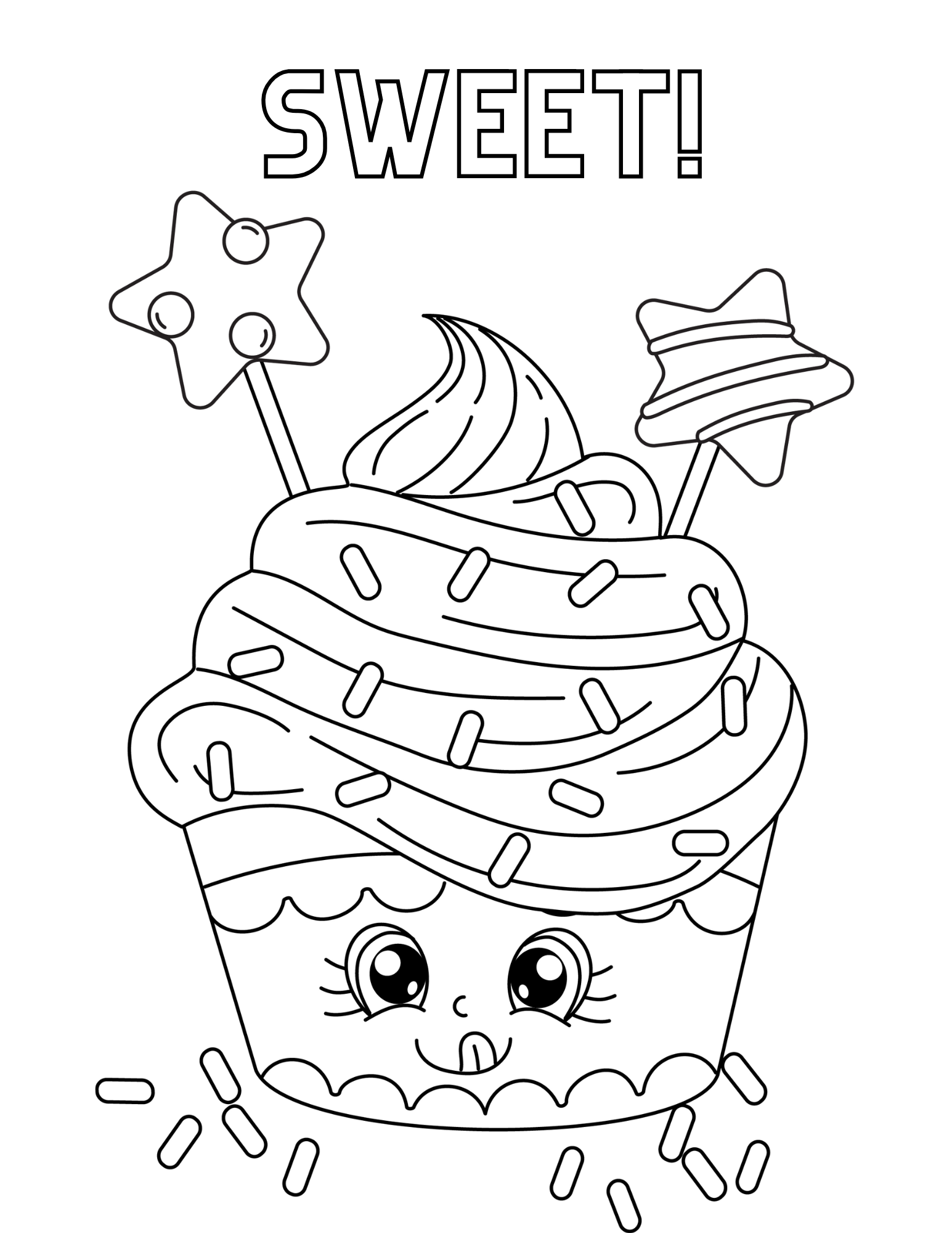 Cute cupcake coloring pages two kids and a coupon