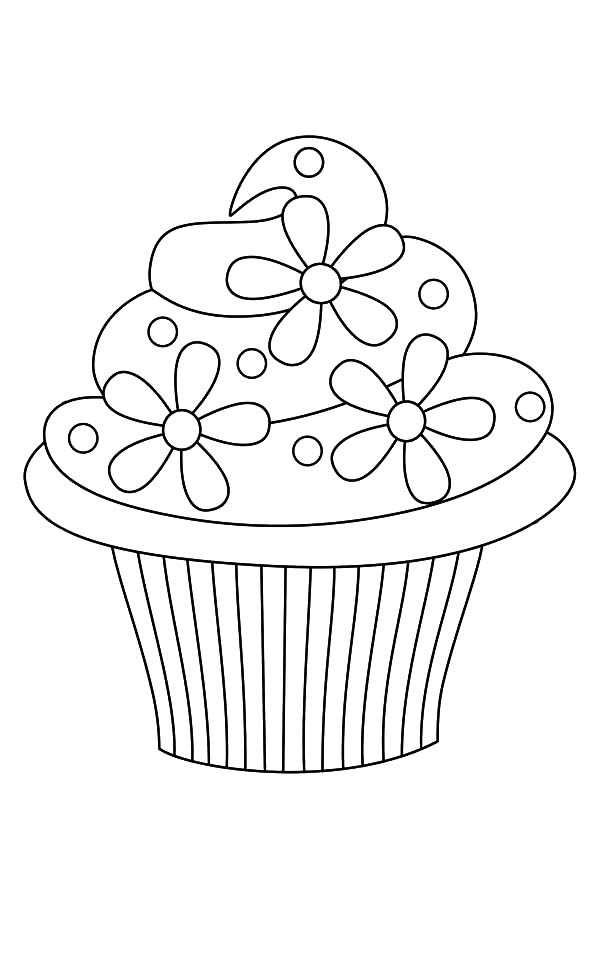 Printable cupcake coloring pages pdf