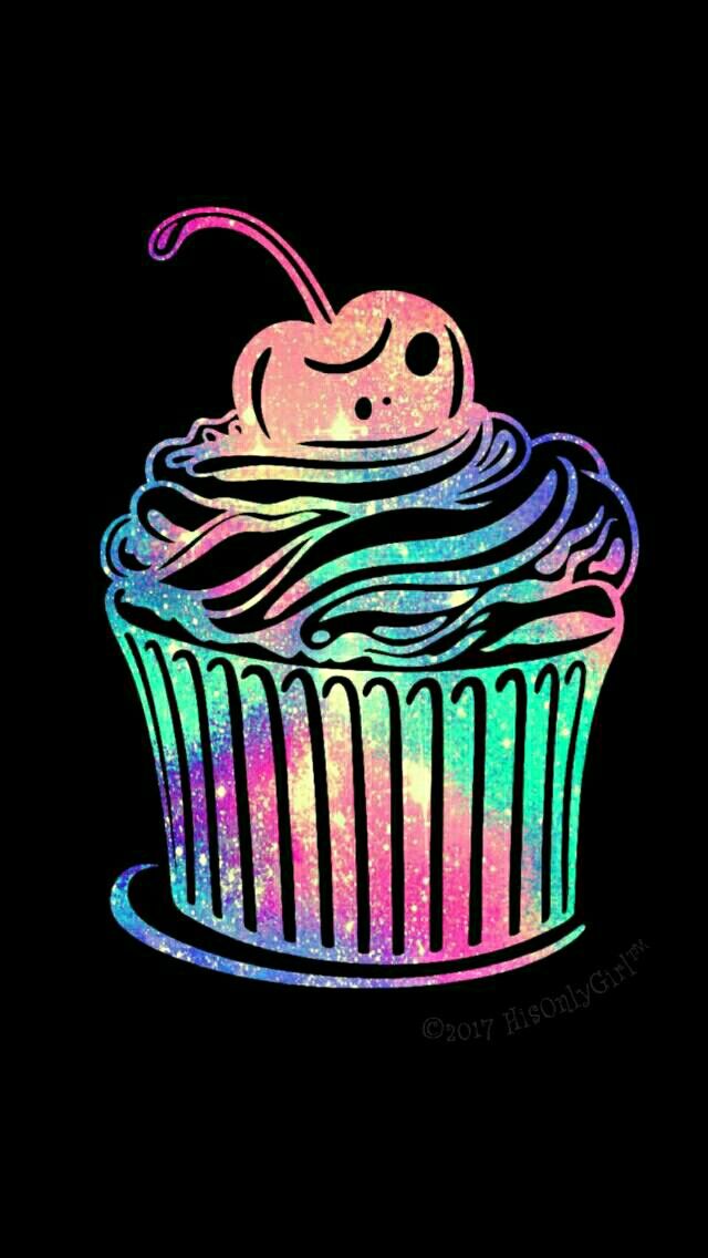 Yummy cupcake iphoneandroid galaxy wallpaper i created for the app cocoppa galaxy wallpaper cupcakes wallpaper love pink wallpaper