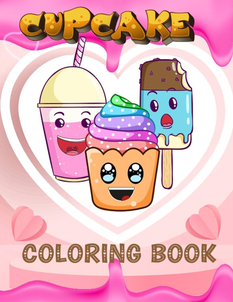 Cupcake coloring book fun coloring pag of sweet cupcak and dserts for boys and girls ali sehar libros