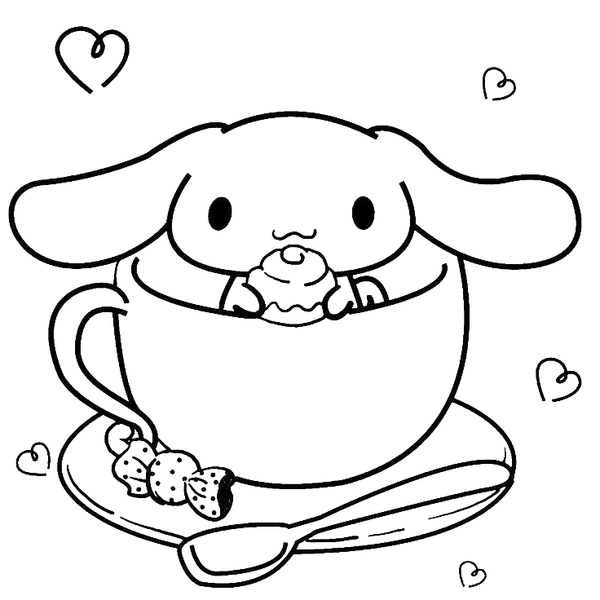 Ðï cinnamoroll in cup with cupcake