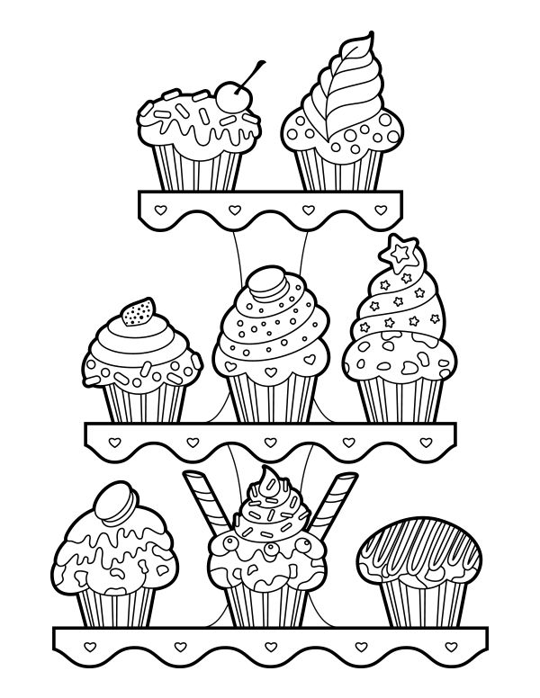 Free printable muffin coloring page download it at httpsmuseprintablesdownloadcoloringâ cupcake coloring pages free kids coloring pages coloring pages