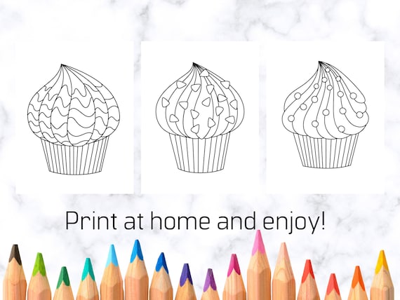 Cute cupcake coloring pages for kids cute printable coloring pages for children