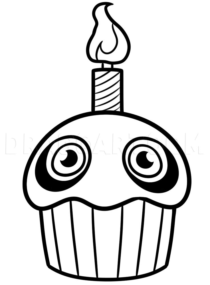 How to draw the five nights at freddys cupcake step by step drawing guide by dawn dragoart fnaf coloring pages five nights at freddys five night