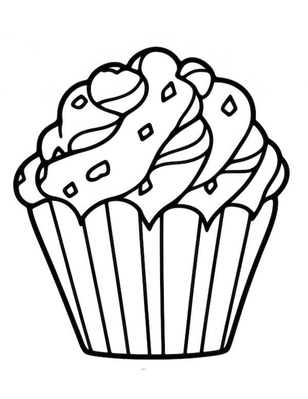 Irresistible cupcake coloring pages for kids and adults