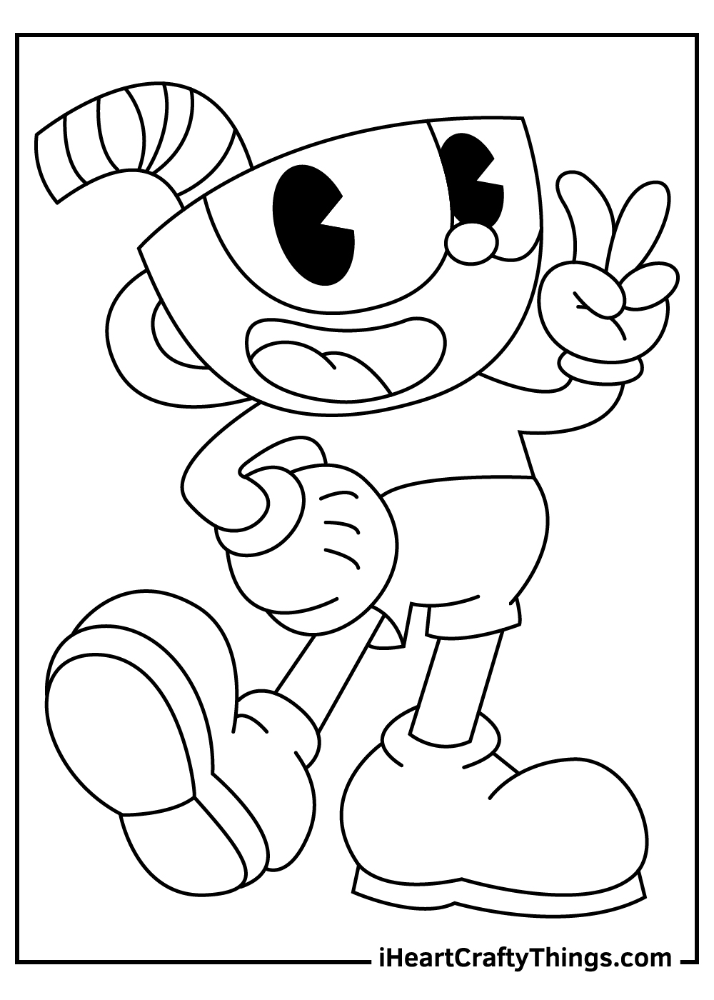 Cuphead coloring pages free printables