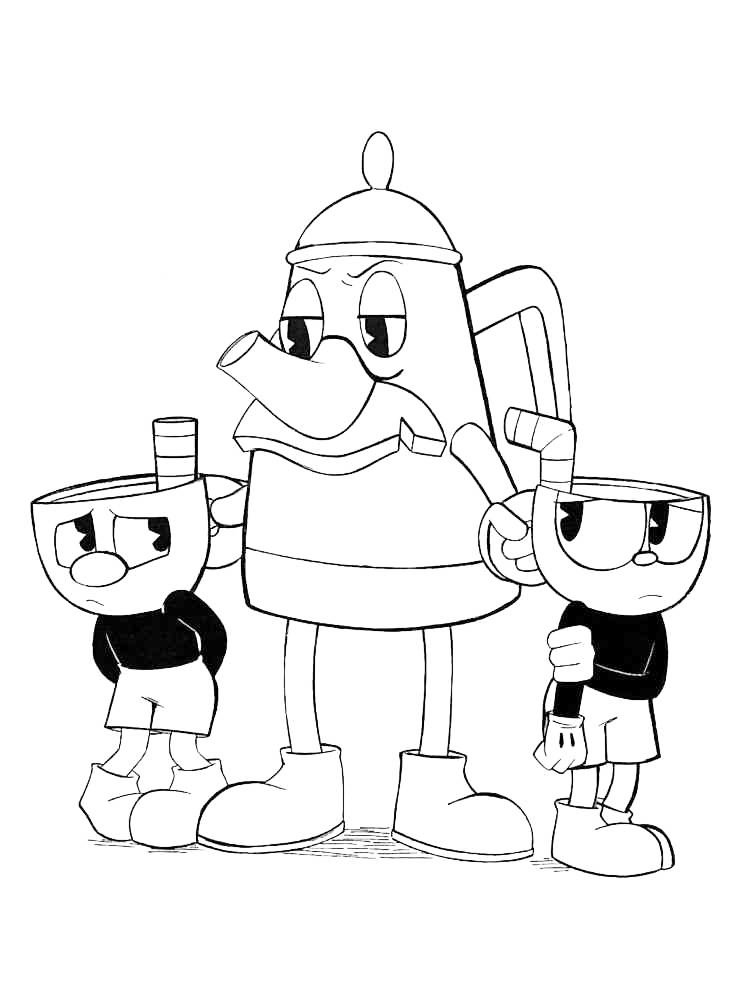 Cuphead coloring pages