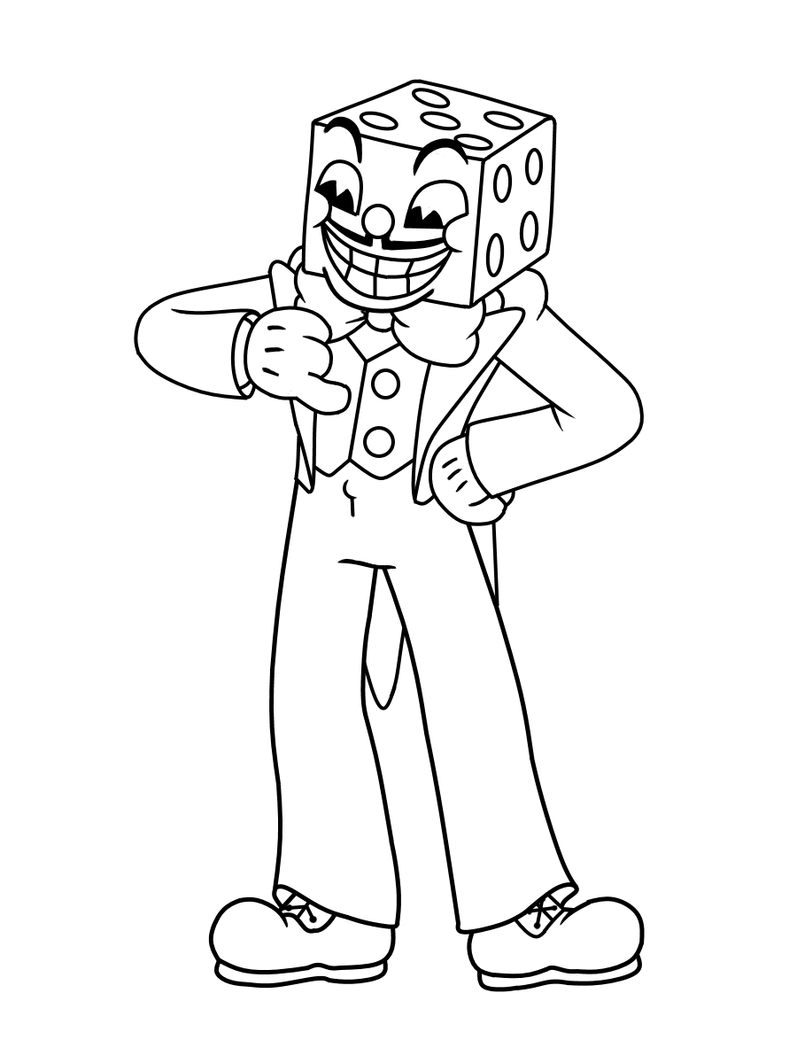 Cuphead coloring pages print and color