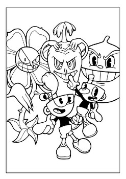 Get your kids excited about coloring pages with our cuphead collection pdf