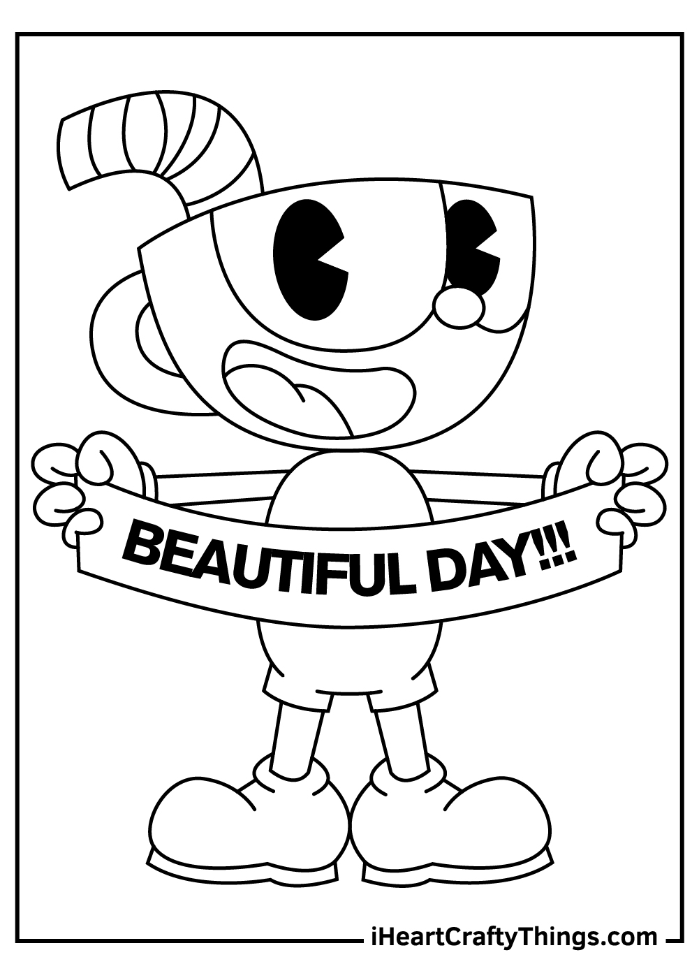 Cuphead coloring pages free printables