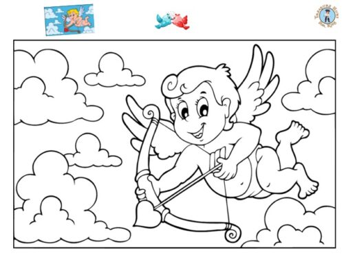 Cupid coloring page