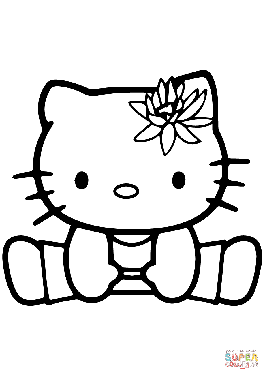 Hello kitty gymnastics coloring page free printable coloring pages