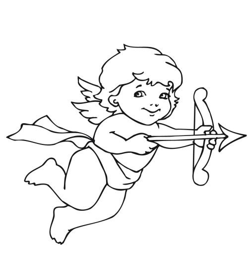 Cupid coloring pages coloring pages flower drawing tutorials cupid