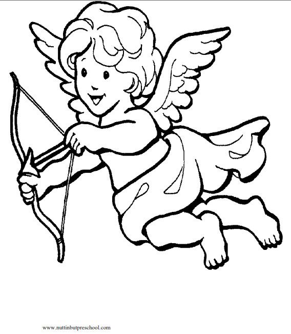 Cupid template printable simple template design coloring pages valentine coloring pages cartoon coloring pages