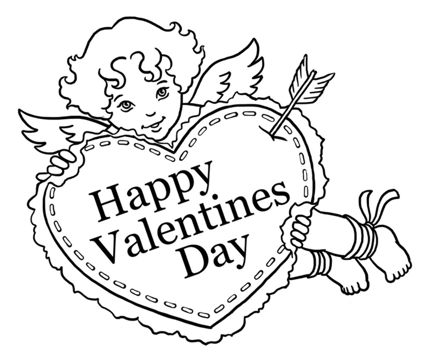 Valentine coloring pages