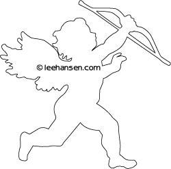 Valentine cupid coloring page