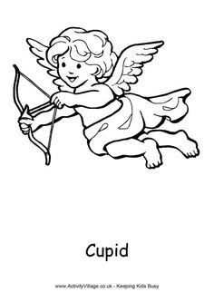 Cupid template printable simple template design valentines day coloring page coloring pages valentines day coloring