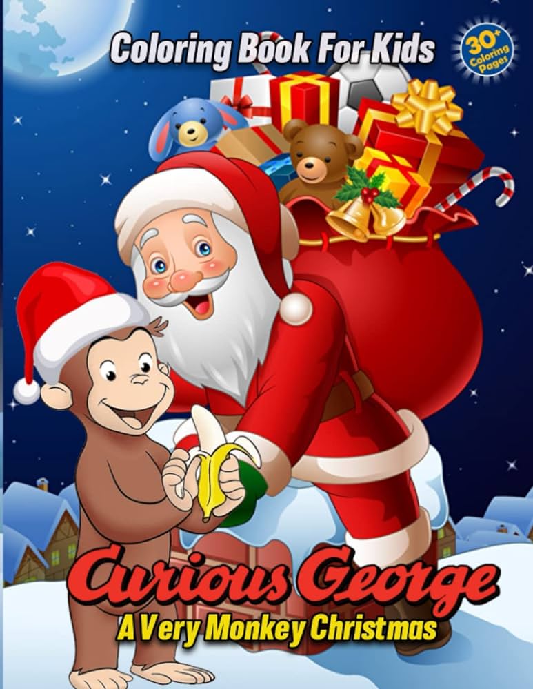 Curious george a very monkey christmas coloring book for kids amazing gifts for merry christmas with many cool coloring pages fun and relax polic solis ksiä åki