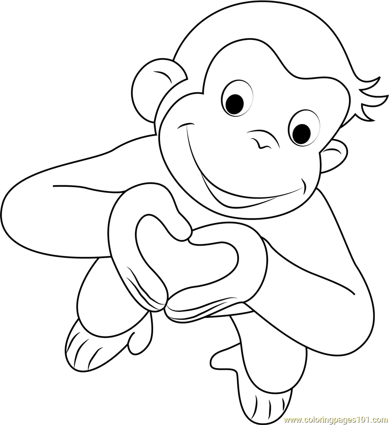 Curious george coloring pages