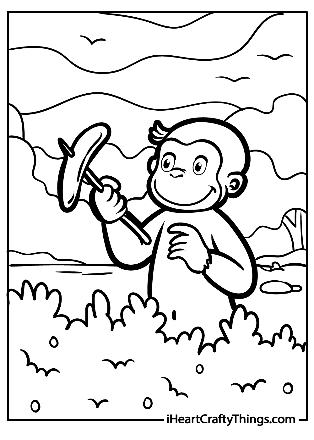 Curious george coloring pages free printables