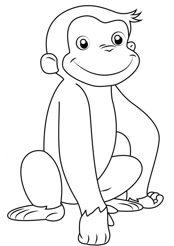 Coloring pages curious george coloring page