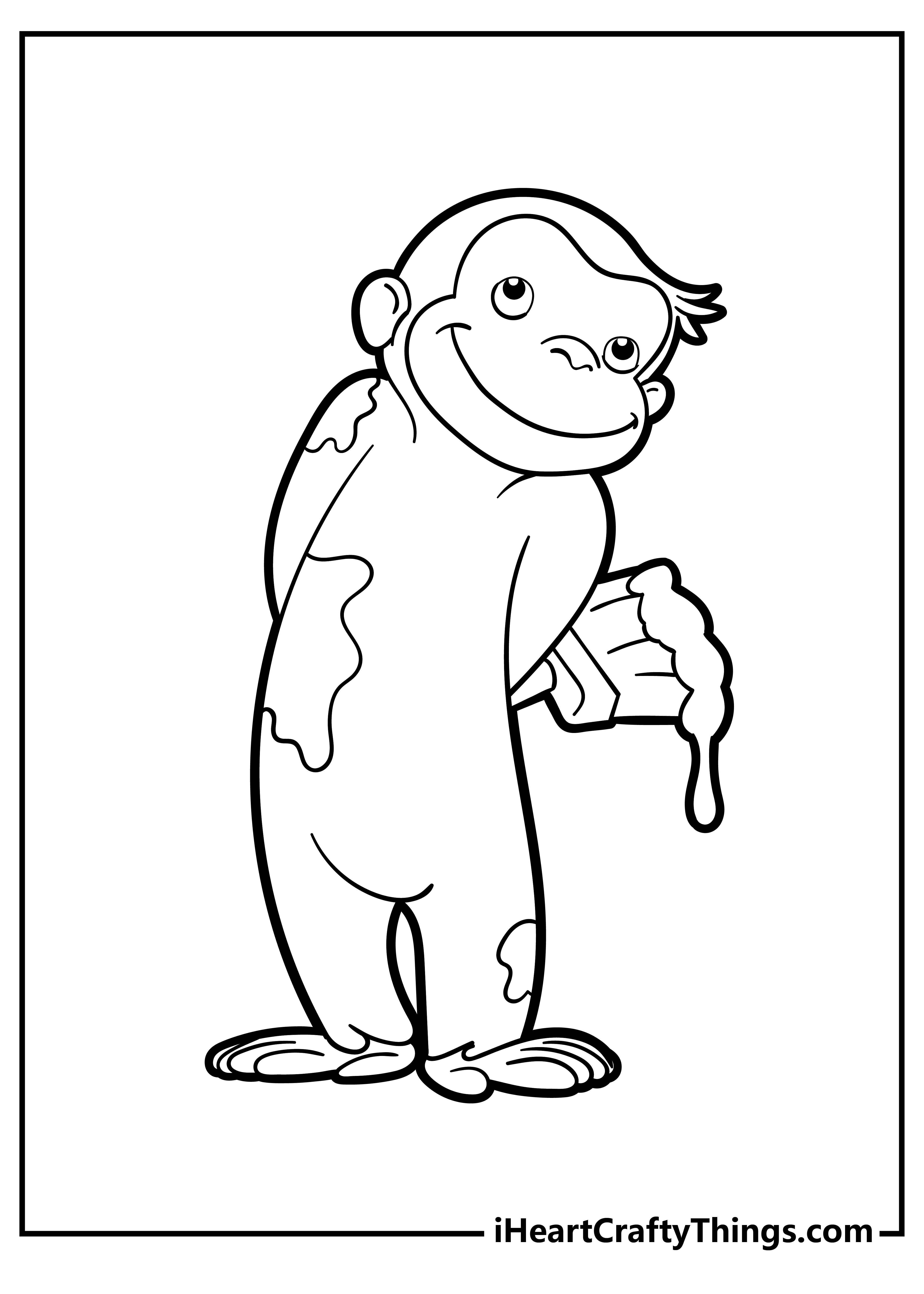 Curious george coloring pages free printables