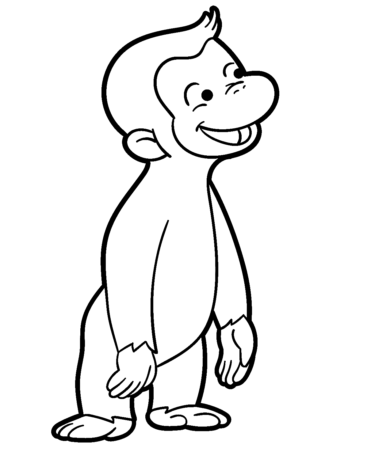 Curious george coloring pages printable for free download