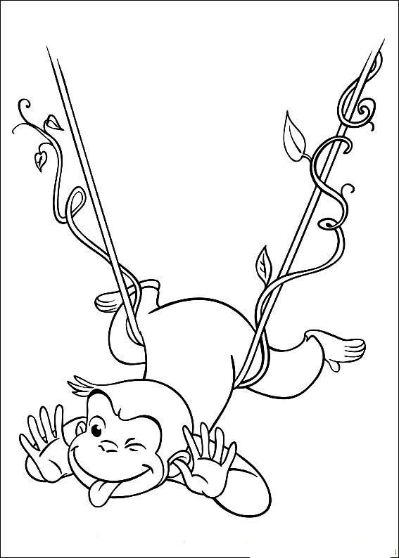 Coloring pages printable curious george coloring page