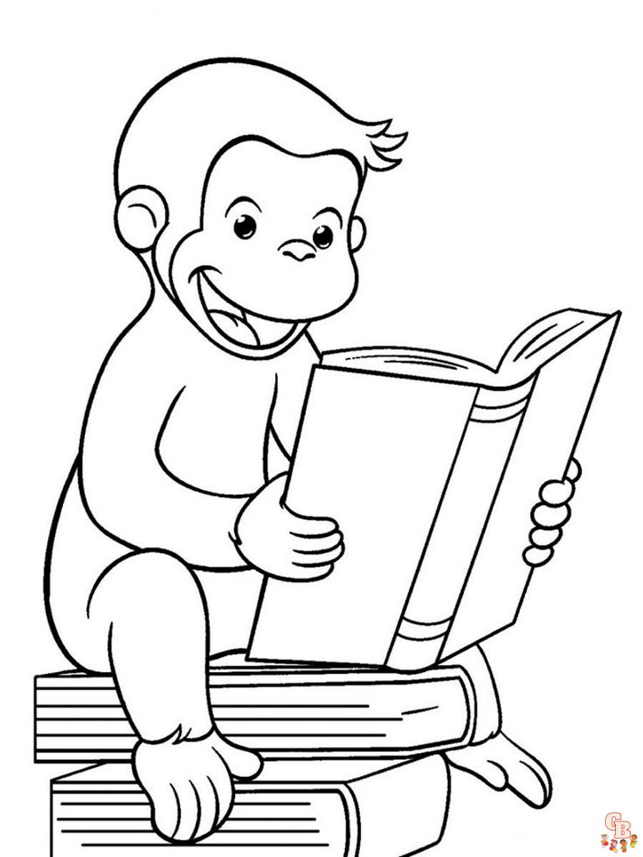 Free curious george coloring pages