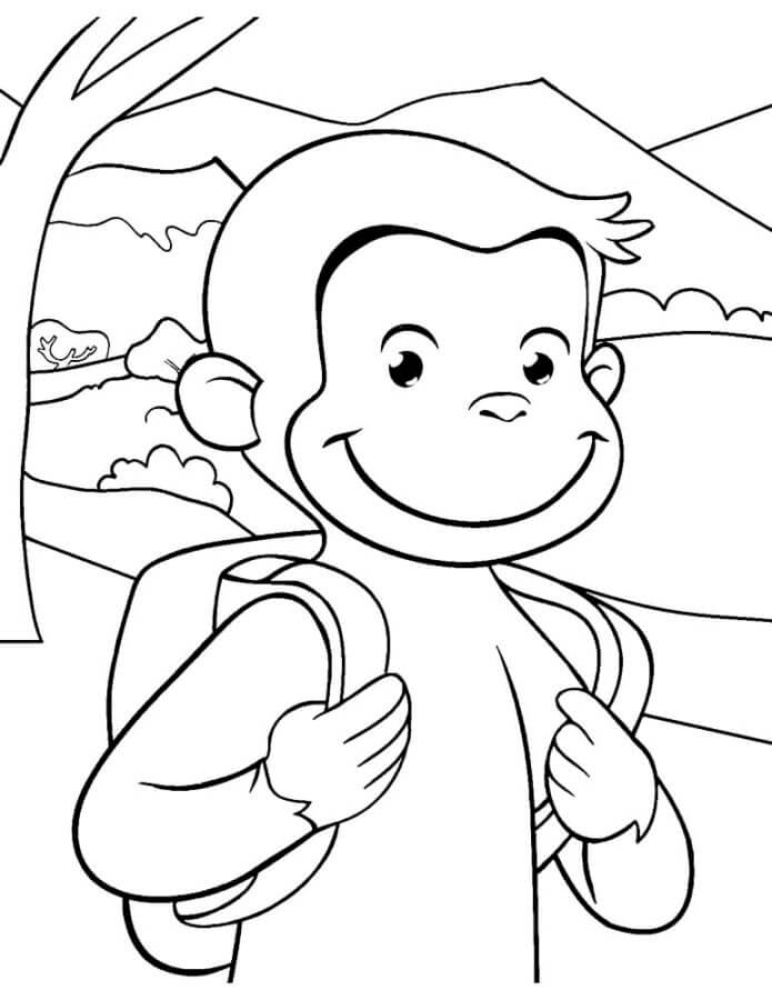 Curious george coloring pages