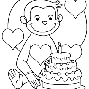 Curious george coloring pages printable for free download