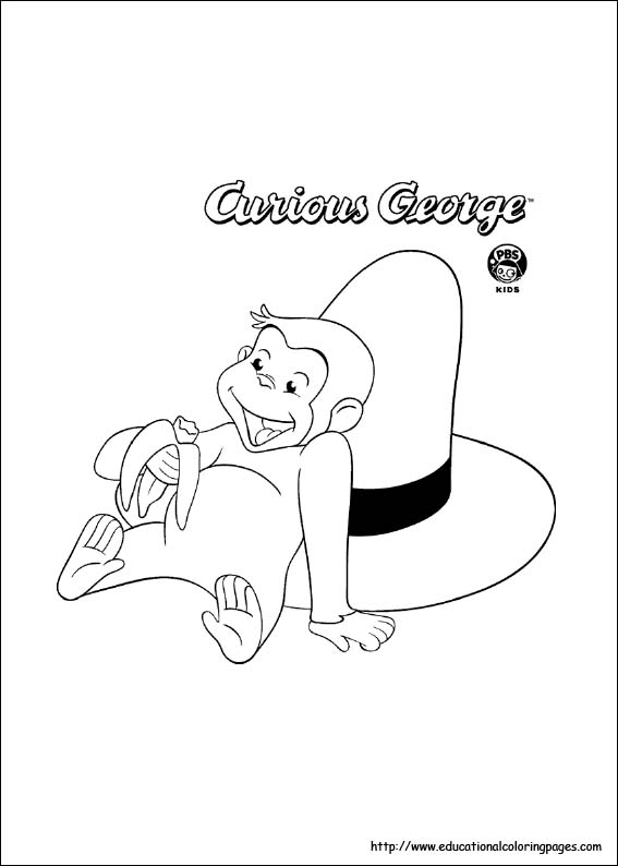 Curious george coloring pages