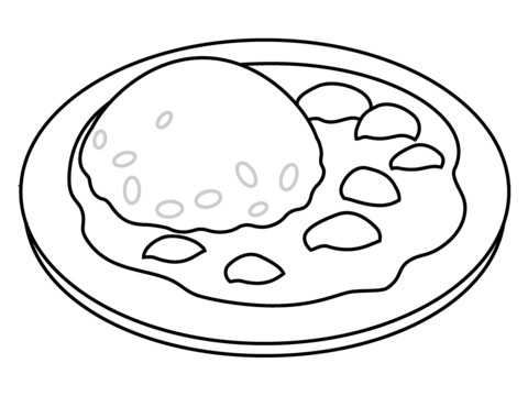 Curry rice emoji coloring page free printable coloring pages