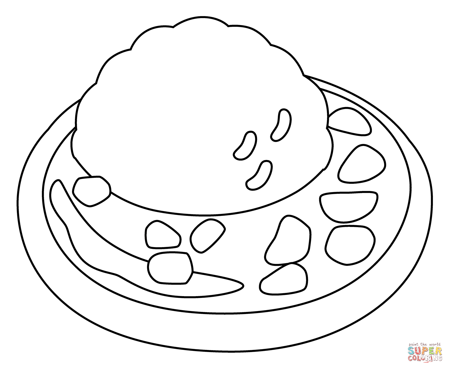 Curry rice emoji coloring page free printable coloring pages