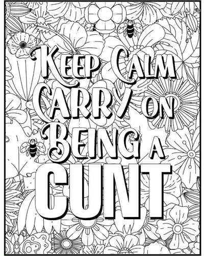 Swear word colouring book cuss swearing adult coloring pages stress relief