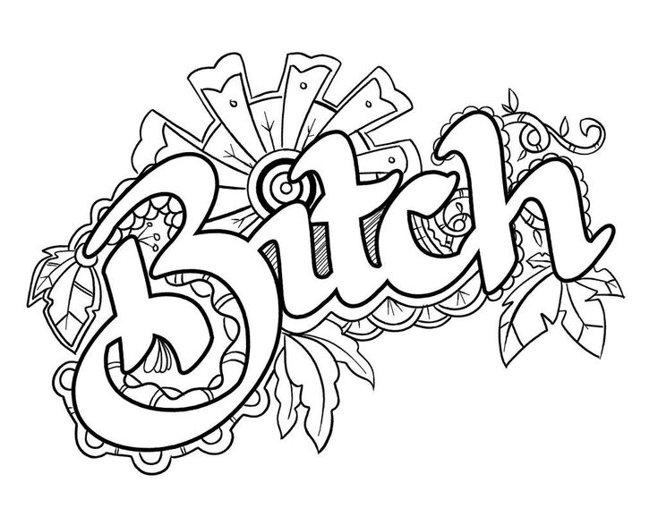 Swear word coloring pages