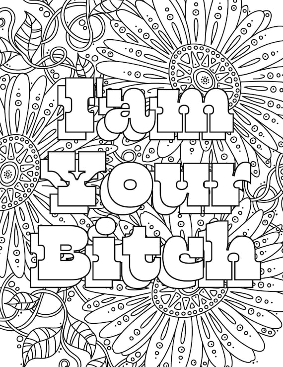 Swear word printable coloring pages
