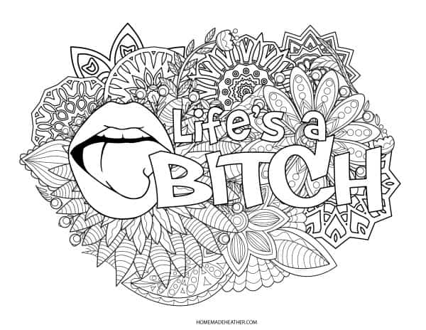 Free adult swear word coloring pages homemade heather