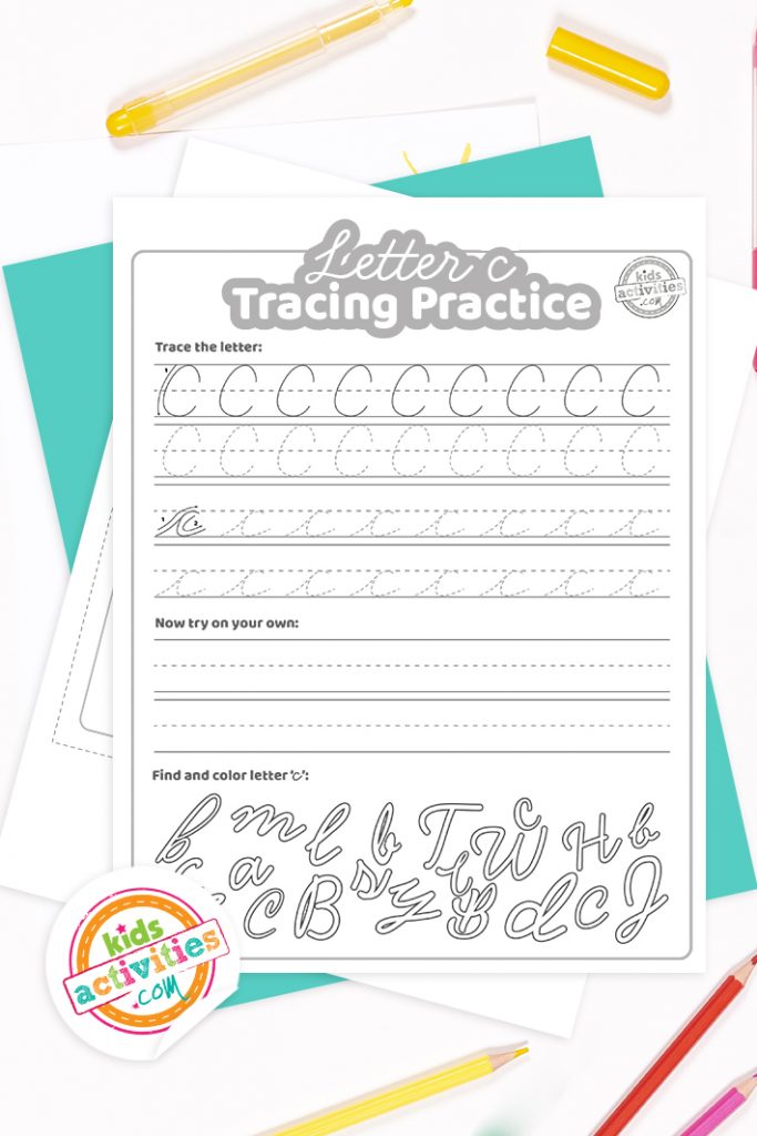 Cursive c worksheets