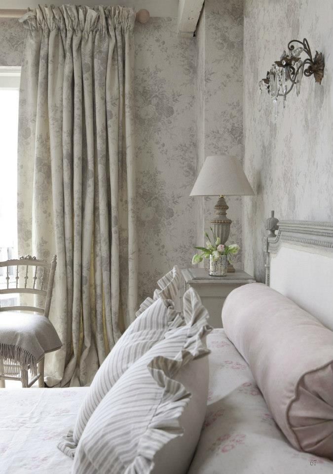 Matching wallpaper curtains home bedroom bedroom inspirations chic bedroom