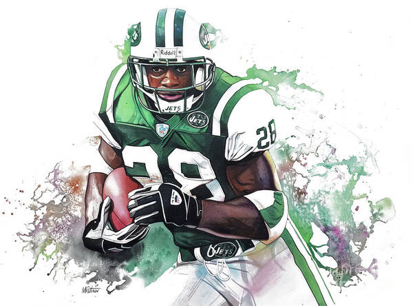 Curtis martin new york jets poster by michael pattison