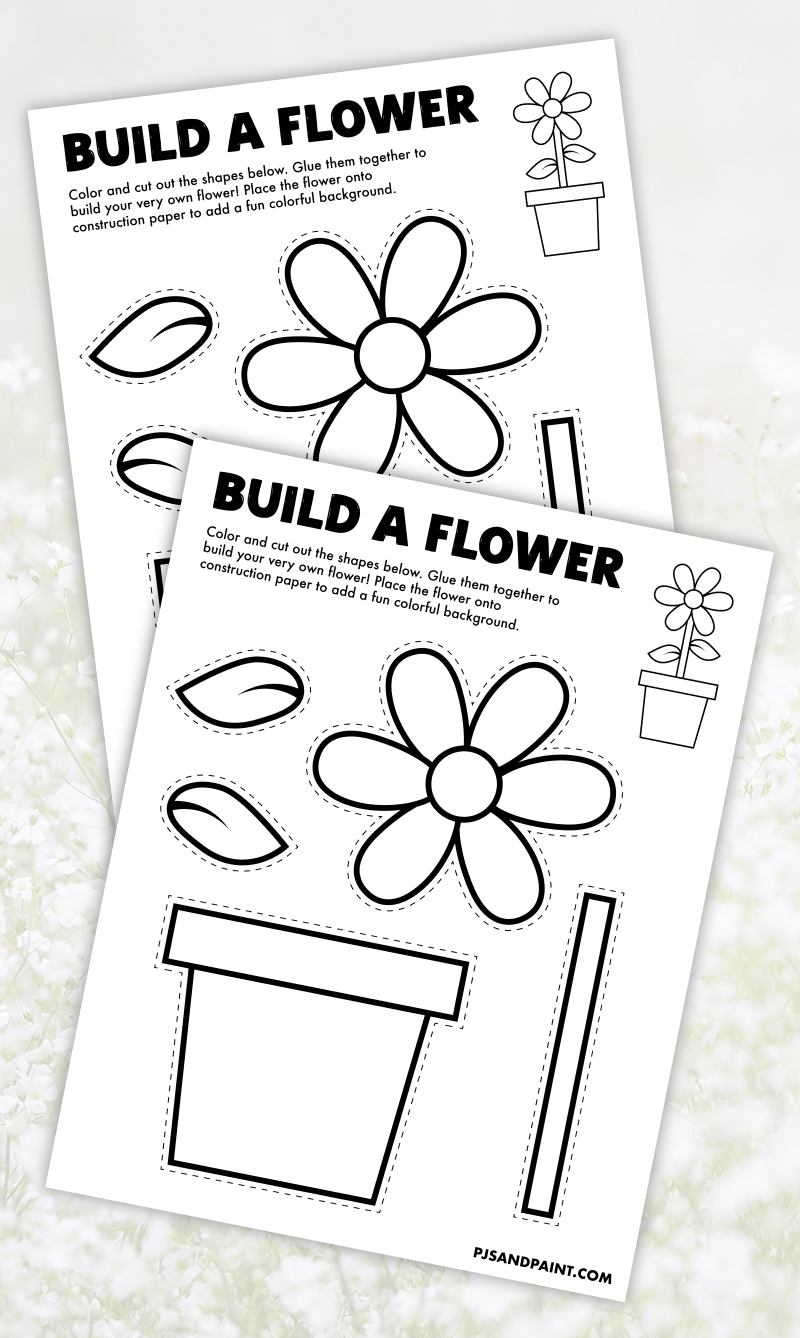 Free printable build a flower activity