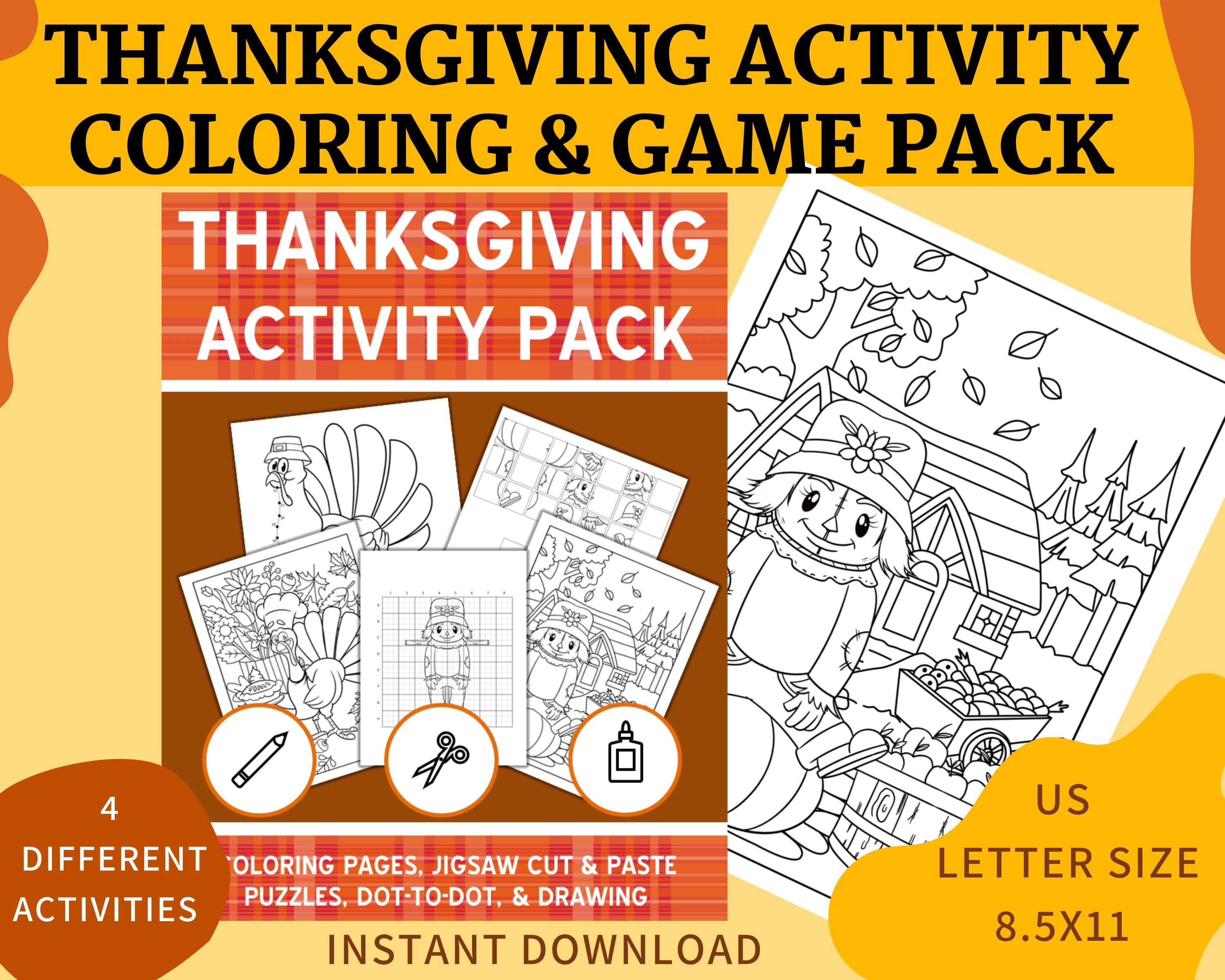 Thanksgiving activity pack for kids thanksgiving road trip