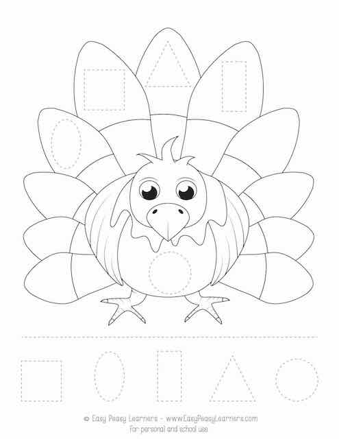 Free turkey cut and glue worksheets