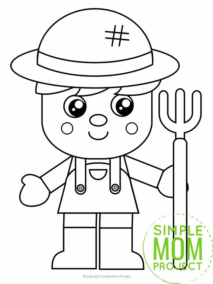 Farm animal theme template printables