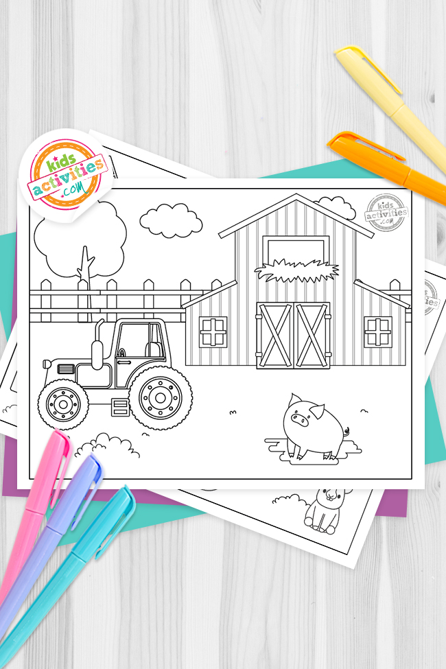 Best super cute free printable farm coloring pages kids activities blog