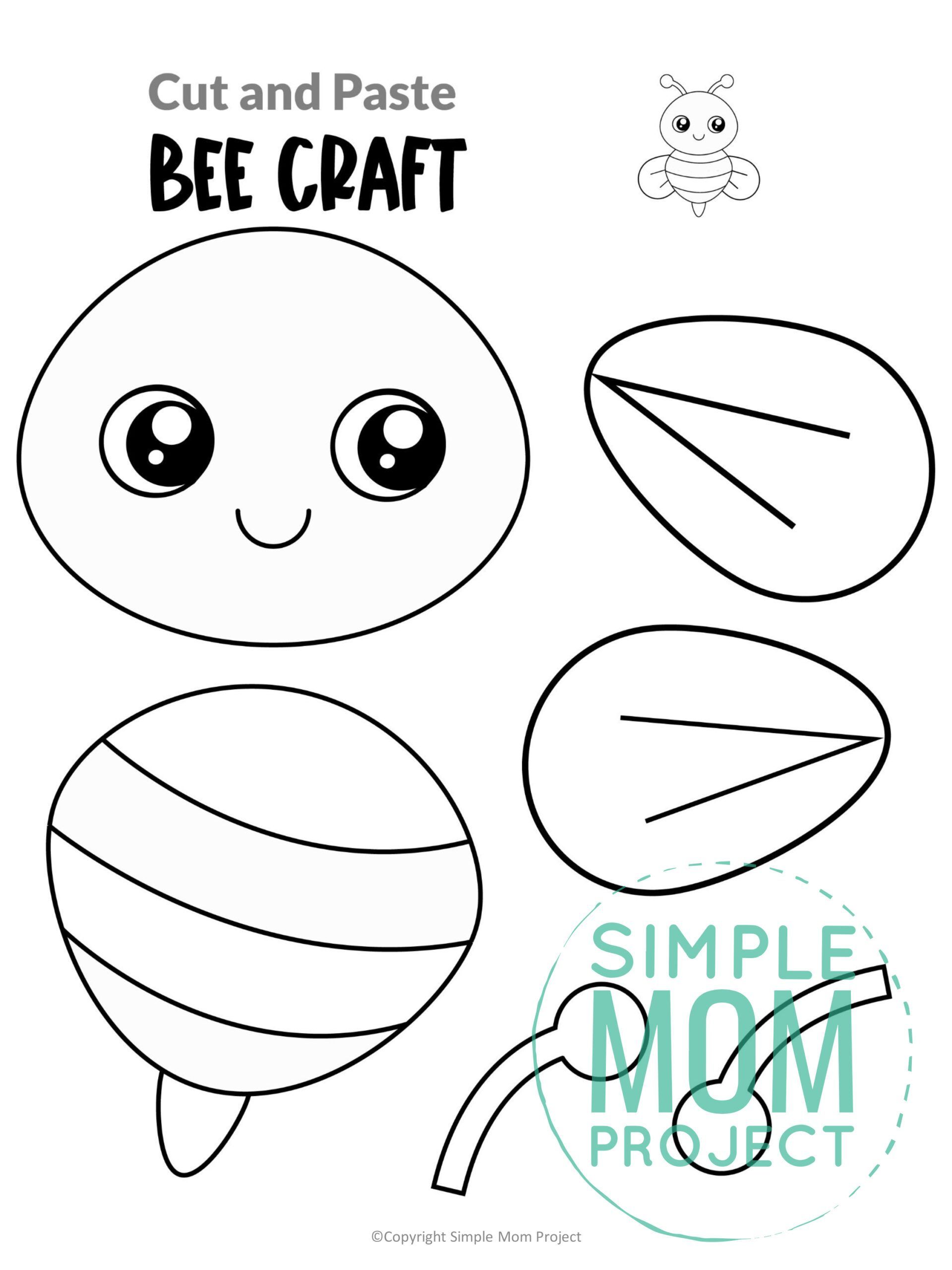 Free printable bumble bee craft template bee crafts bumble bee craft bee template